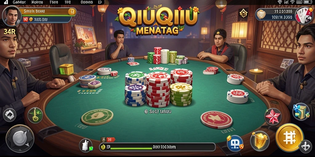 Tampilan gameplay QiuQiu yang menarik dan mengasyikkan.