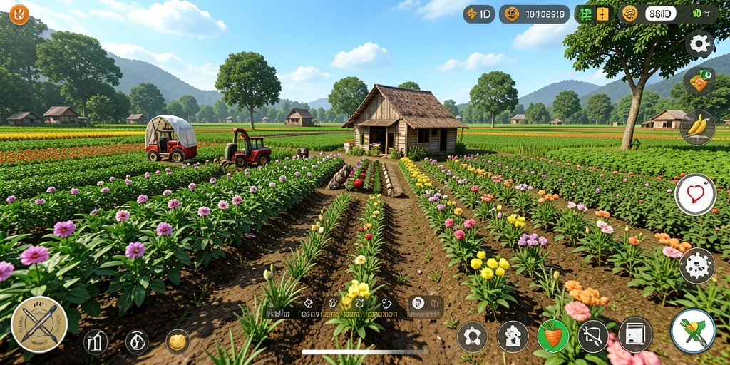 Gameplay menanam dan merawat tanaman di 8ID.