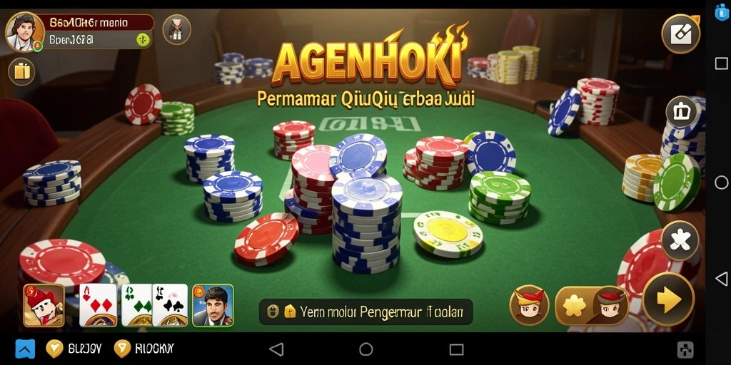 Tampilan gameplay AGENHOKI dengan kartu QiuQiu yang mendebarkan.