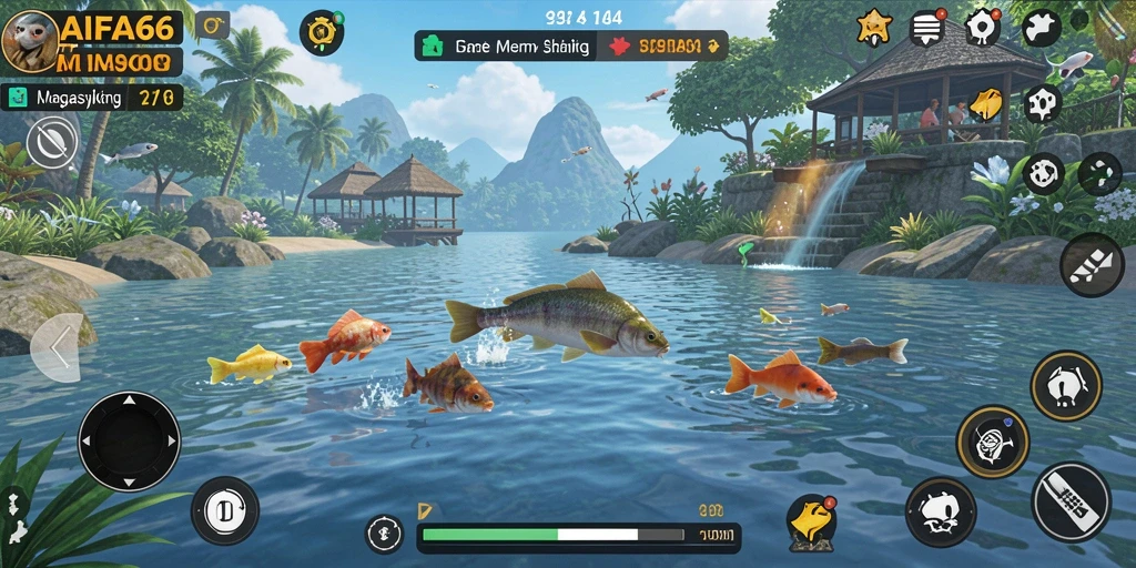 Gameplay menakjubkan dalam AIFA66 saat memancing ikan besar.
