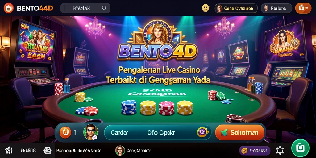 Screenshot gameplay BENTO4D yang menunjukkan suasana kasino langsung.