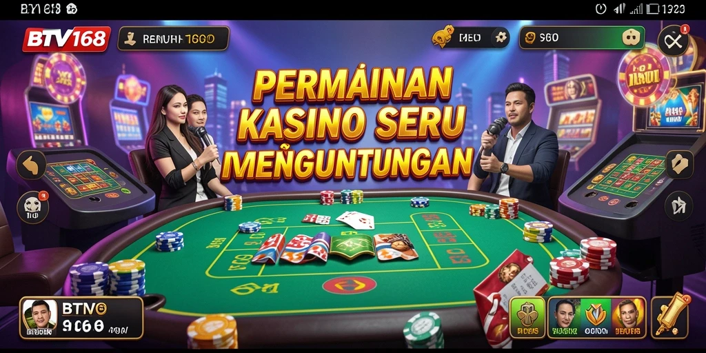 Screenshot BTV168 menampilkan gameplay kasino yang mendebarkan.
