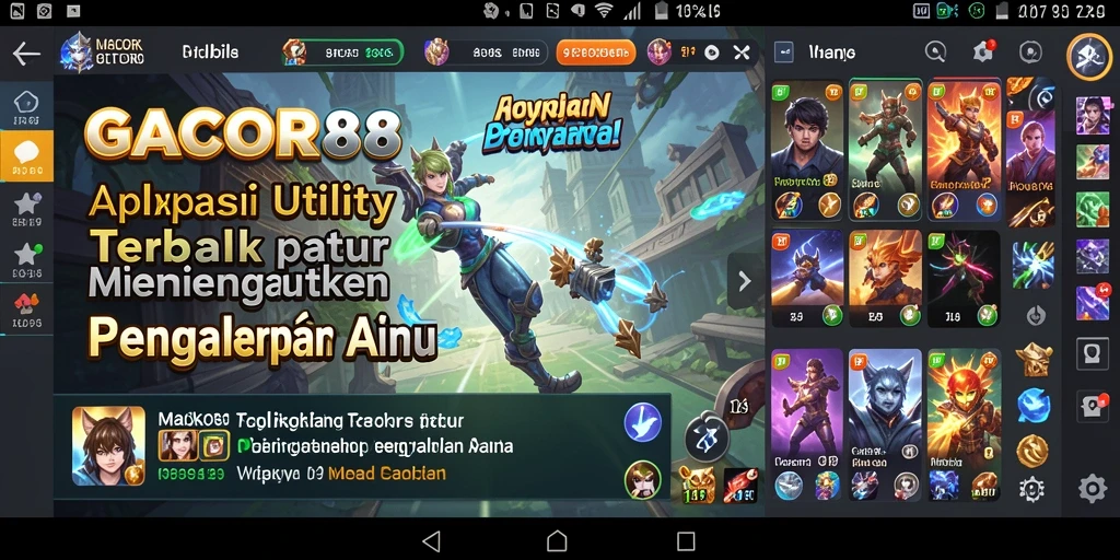Tampilan menarik dan intuitif dari aplikasi GACOR88.