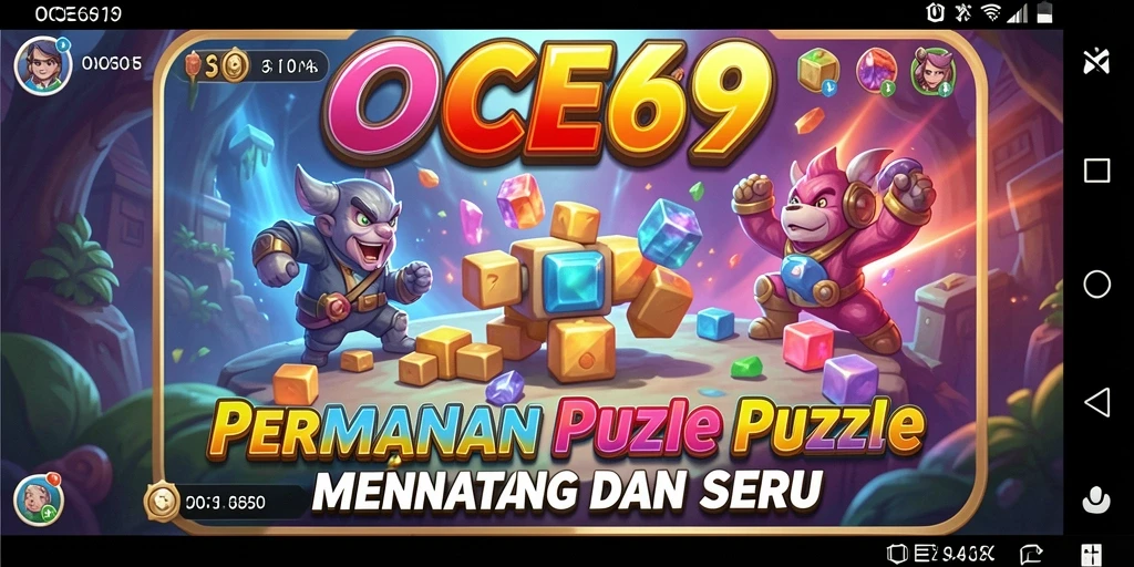 Tampilan gameplay OCE69 yang menantang dan penuh warna.