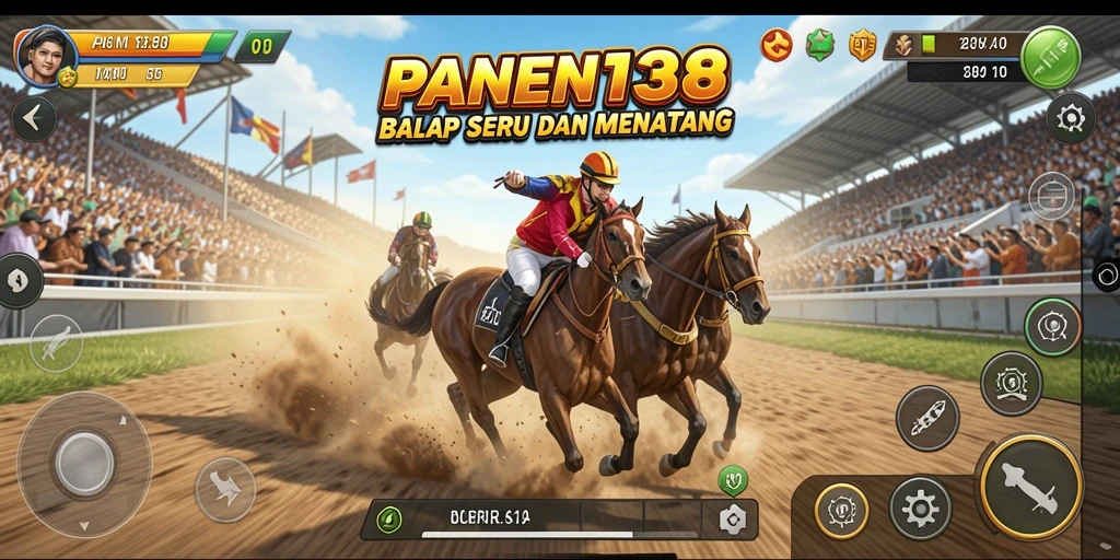 Tangkapan layar gameplay seru dari PANEN138 yang menunjukkan balapan mendebarkan.