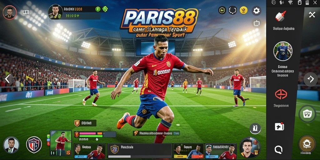 Tangkapan layar gameplay PARIS88 menampilkan aksi seru dalam olahraga.