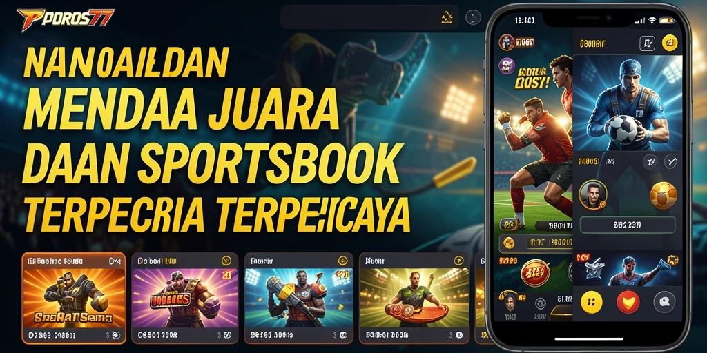 Screenshot utama POROS77 yang menunjukkan antarmuka Sportsbook yang menarik.