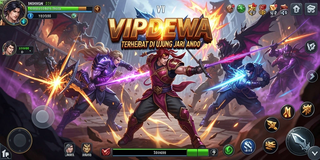 Gameplay menegangkan dalam pertarungan epik di VIPDEWA.