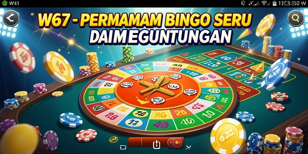 Tampilan gameplay seru di W67 dengan variasi Bingo menantang.