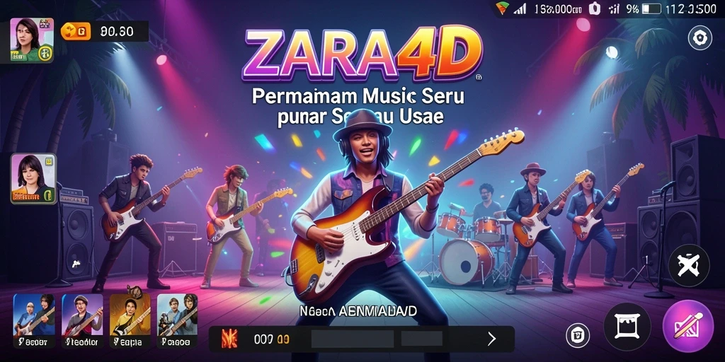 Tampilan interaktif permainan musik ZARA4D yang mengasyikkan.