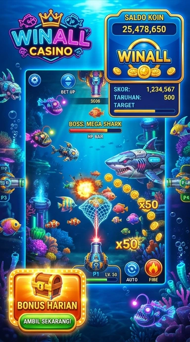 Tampilan antarmuka pengguna aplikasi winallcasino yang menarik.